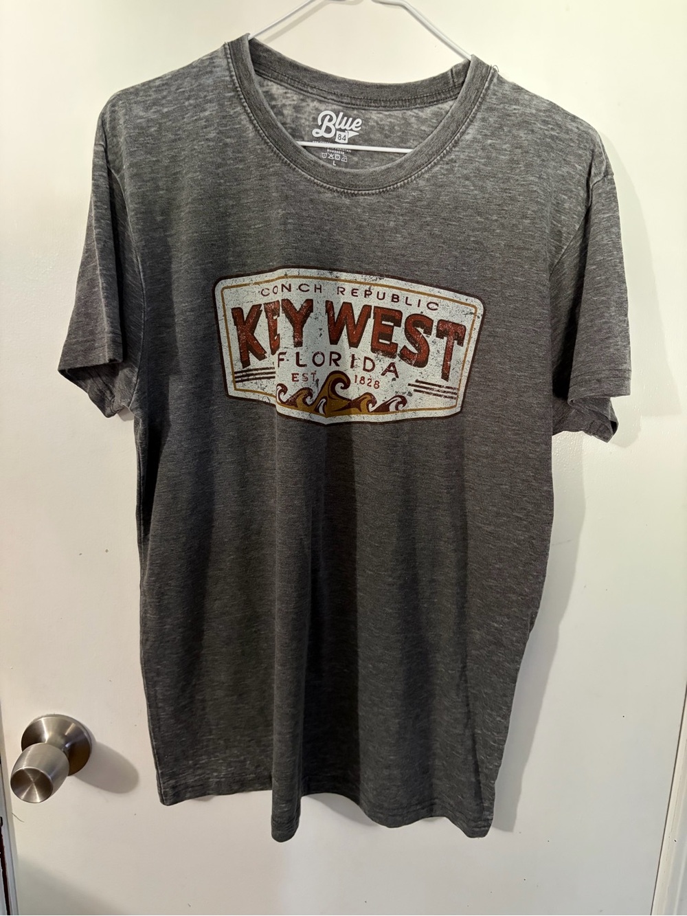 NWOT Blue 84 Women’s Large Gray Key West Graphic Tee Tote16